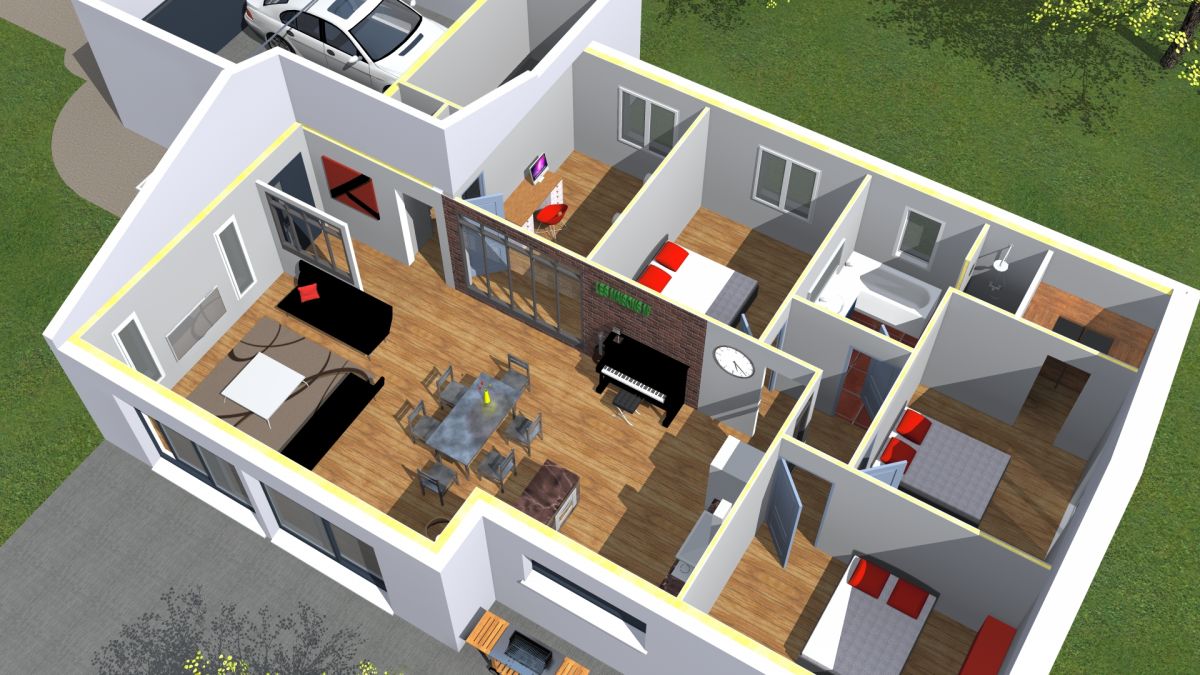 Plan maison 2d - L'impression 3D