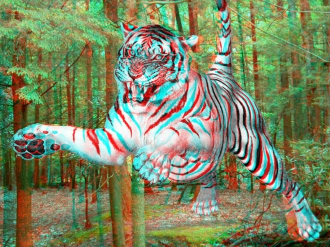 Image 3d bleu et rouge - L'impression 3D